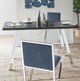Olliix by INK+IVY Obsidian Dark Gray Gathering Table with Chrome Legs-2