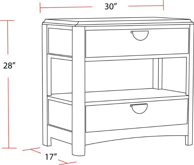 Parker House® Escape Glazed Natural Oak 2-Drawer Nightstand-2