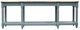 International Furniture Direct Tiffany Blue/Brown 94'' Sofa Table-2