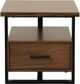 Homelegance® Sedley Walnut End Table with Black Metal Framework-2