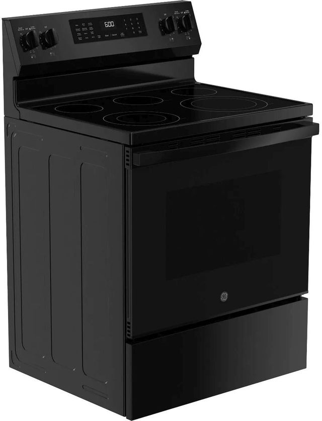 GE® 600 Series 30" Black Freestanding Electric Range-3