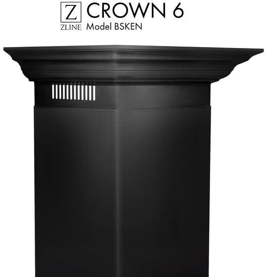 ZLINE Black Stainless Steel Crown Molding-4