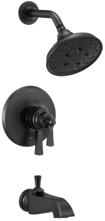 Delta Dorval® Monitor 17 Series Matte Black Tub & Shower Trim-0