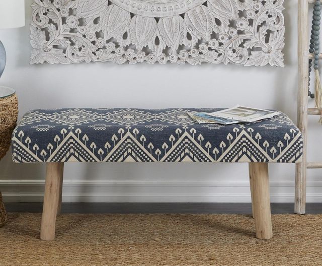 Deco Marche Blue/Brown Bench-3