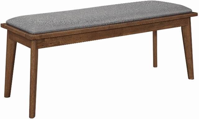Coaster® Alfredo Upholstered Grey/Natural Walnut Dining Bench-2