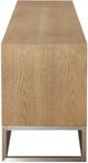 Modus Furniture One Bisque/Brushed Stainless Steel 84" TV Console-4
