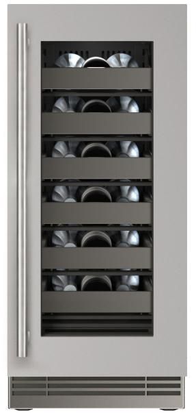 U-Line® Home Collection 15" 2.8 Cu. Ft. Stainless Steel Wine Refrigerator with Glass Door -1