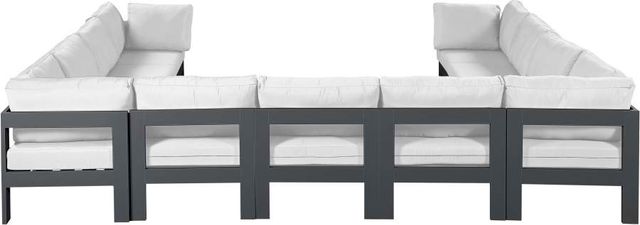 Meridian Furniture Nizuc 11-Piece White Outdoor Patio Modular Sectional Set-2