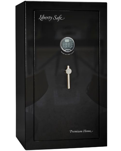 Liberty Safe Premium Home Black Gloss Chrome 12 Gun Safe-0