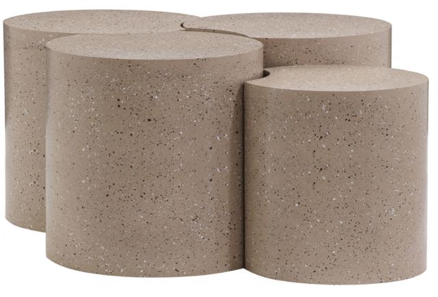 Meridian Furniture Dimple 4-Piece Taupe Modular Nesting Coffee Table Set-1