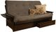Kodiak Furniture Phoenix Suede Gray/Espresso Queen Storage Futon with Mattress-0
