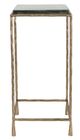 Uttermost® Ovard Glass Top Accent Table with Antique Gold Frame-2