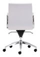 Zuo® Engineer White Low Back Office Chair-3