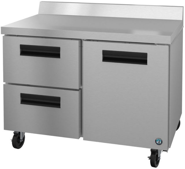 Hoshizaki Steelheart® 48" 12 Cu. Ft. Stainless Steel Two Section Worktop Refrigerator with Drawer/Door Combo-2