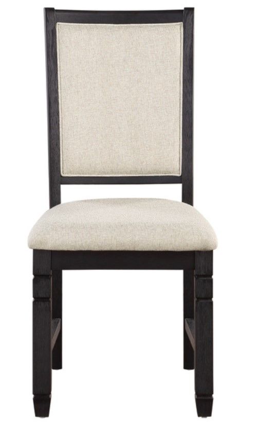 Homelegance® Asher Beige/Black Side Chair-2