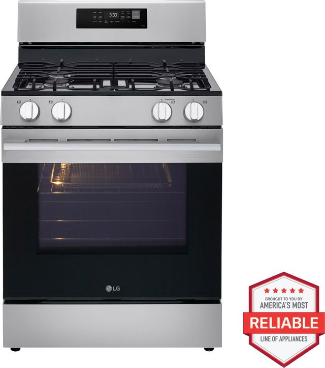LG 30" Stainless Steel Smart Freestanding Gas Range with Probake Convection® and Air Fry-2