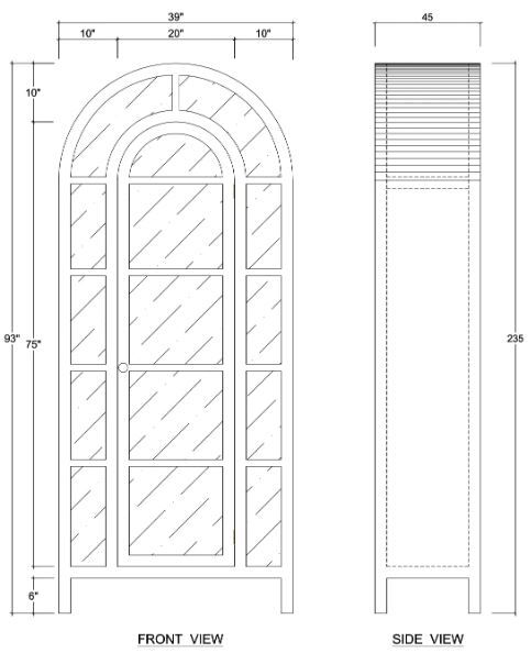 Bramble Customizable Vannes 93" Display Cabinet-1