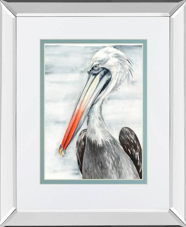 Classy Art Grey Pelican II by Jennifer Paxton Parker Mirrored Frame Wall Art-0