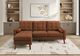 Monarch Specialties Inc. Rust 85" Sofa Lounger and Reversible Chaise with 2 Pillows-1