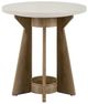 Liberty Furniture Berkley Square Linen Round End Table with Khaki Base-3