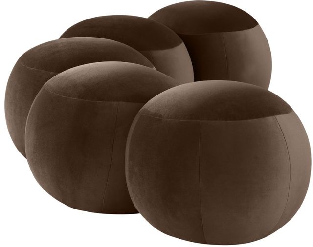 Meridian Furniture Apollo Brown 75" Velvet Upholstered Bench-1