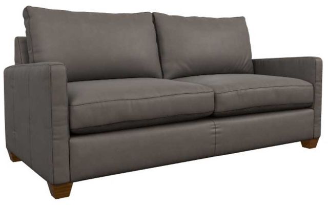 La-Z-Boy® Wilmette Greystone Leather Sofa-0