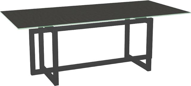 Amisco Customizable Ezra 84" Rectangular Dining Table with 0.5" Starstone on Glass Top-0