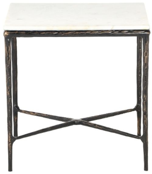 LR Home Bronze/White Side Table-2