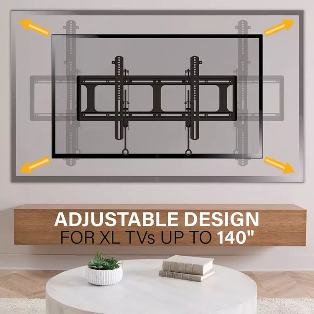 Sanus® Black Super Slim Fixed Position TV Wall Mount for 65" - 140" TVs-2