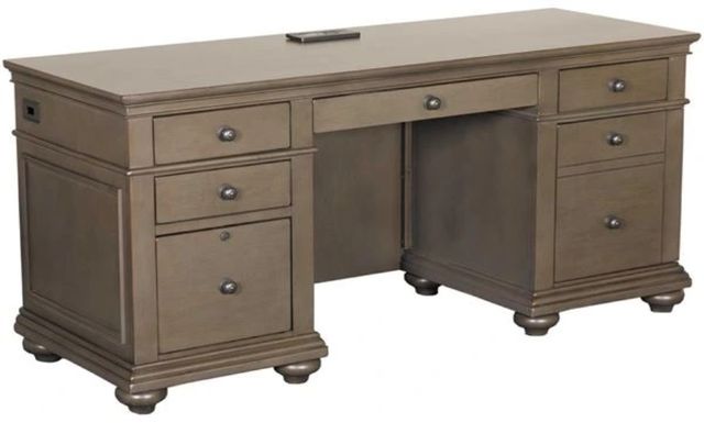 aspenhome® Oxford Peppercorn Credenza Desk-0