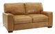 Soft Line York Saddle All Leather Loveseat-0