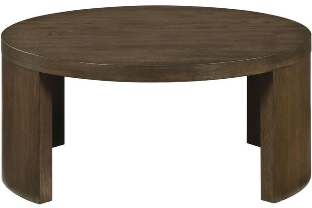 Coaster® Sweeney Dark Walnut Round Wood Occasional Coffee Table-3