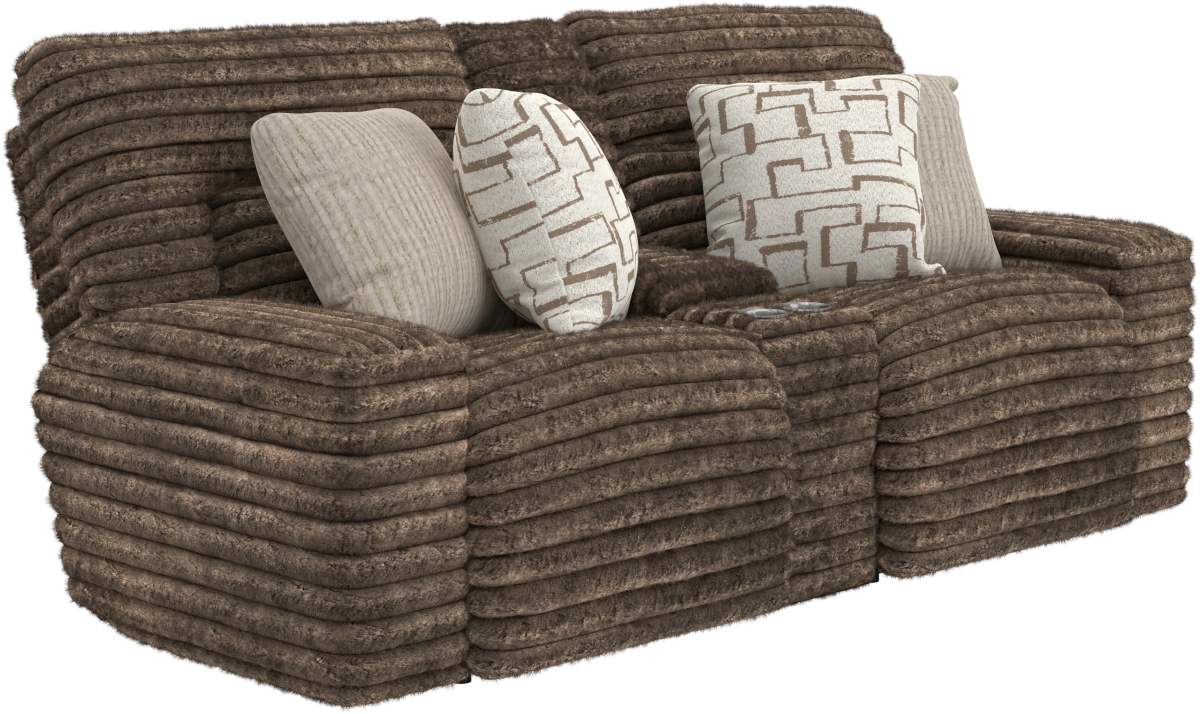 Catnapper® Lynx Mocha Power Reclining Console Loveseat with Zero