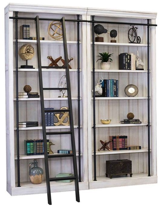 Martin Furniture Avondale 2-Piece White Bookcase-0
