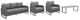 New Classic® Home Furnishings Fiji 4-Piece Gray Aluminum/Fabric/Wicker Outdoor Conversation Set-0
