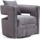TOV Furniture Kennedy Grey Swivel Chair-3