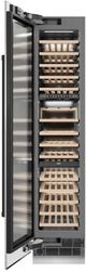 ZLINE Autograph Edition 18 in. 9 Cu. Ft. Triple Zone 68 Bottle Left Hinge Column Wine Cooler in Satin Stainless Steel with Matte Black Accents-1