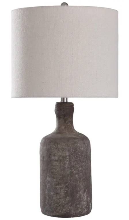 Stylecraft Olney Grey/White Table Lamp -0