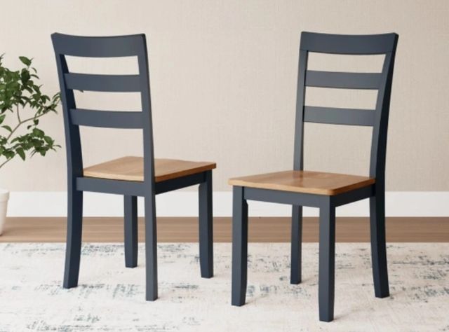 Signature Design by Ashley® Gesthaven Blue/Natural Dining Side Chair-4