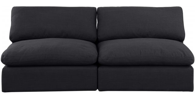 Meridian Furniture Comfy 2-Piece Black Armless Modular Loveseat-1