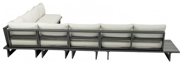 Meridian Furniture Maldives 6-Piece Cream/Gray Aluminum/Fabric Outdoor Modular Sectional-2