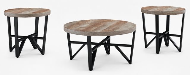 Signature Design by Ashley® Deanlee 3-Piece Grayish Brown/Black Living Room Table Set-0