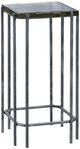 Crestview Collection Hollis Gray End Table with Gunmetal Base-0