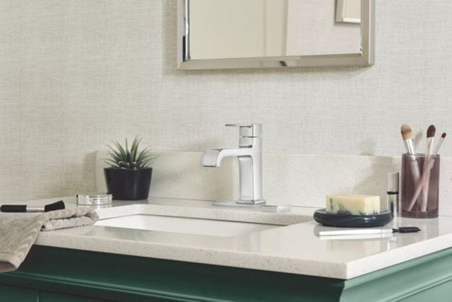 Peerless Ezra® Chrome Single Handle Curved Spout Lavatory Faucet-2