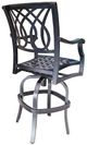 CabanaCoast® Customizable Bloom Aluminum Outdoor Bar Stool-2
