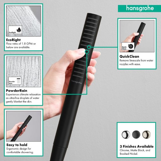 Hansgrohe Pulsify S Matte Black Baton Handshower-1