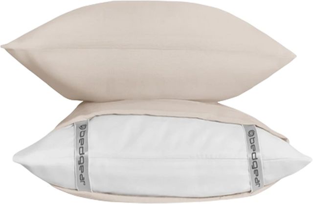 BEDGEAR® Hyper-Linen™ 2-Piece Medium Beige King Pillow Case Set-3