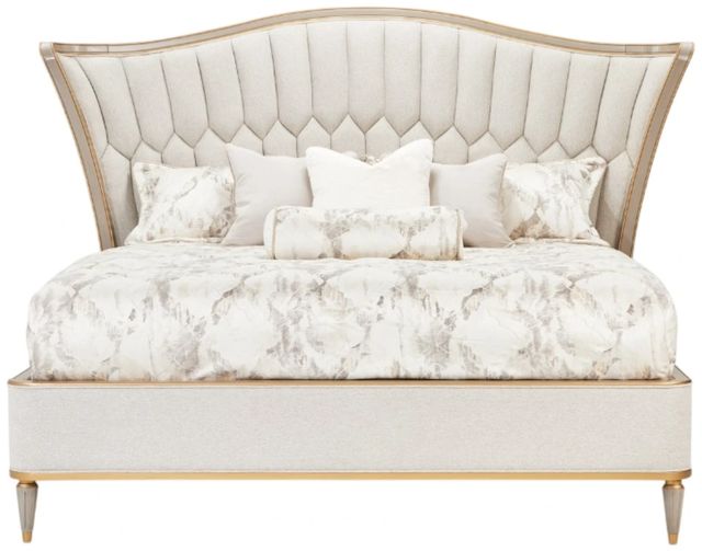 Michael Amini® St. Charles Dove Gray Eastern King Platform Bed-3