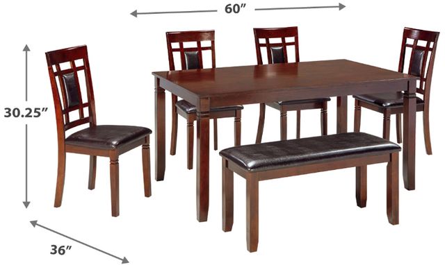 Signature Design by Ashley® Bennox 6-Piece Brown Dining Table Set-1