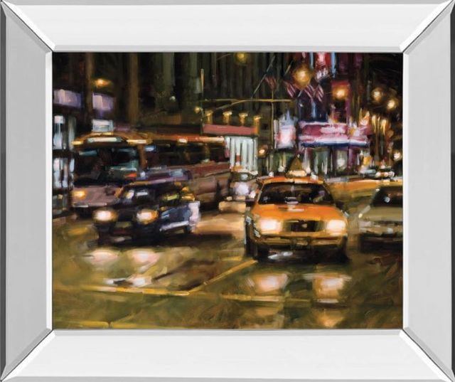 Classy Art Radio City New York City by Desmond O’Hagan Mirror Framed Wall Art-0